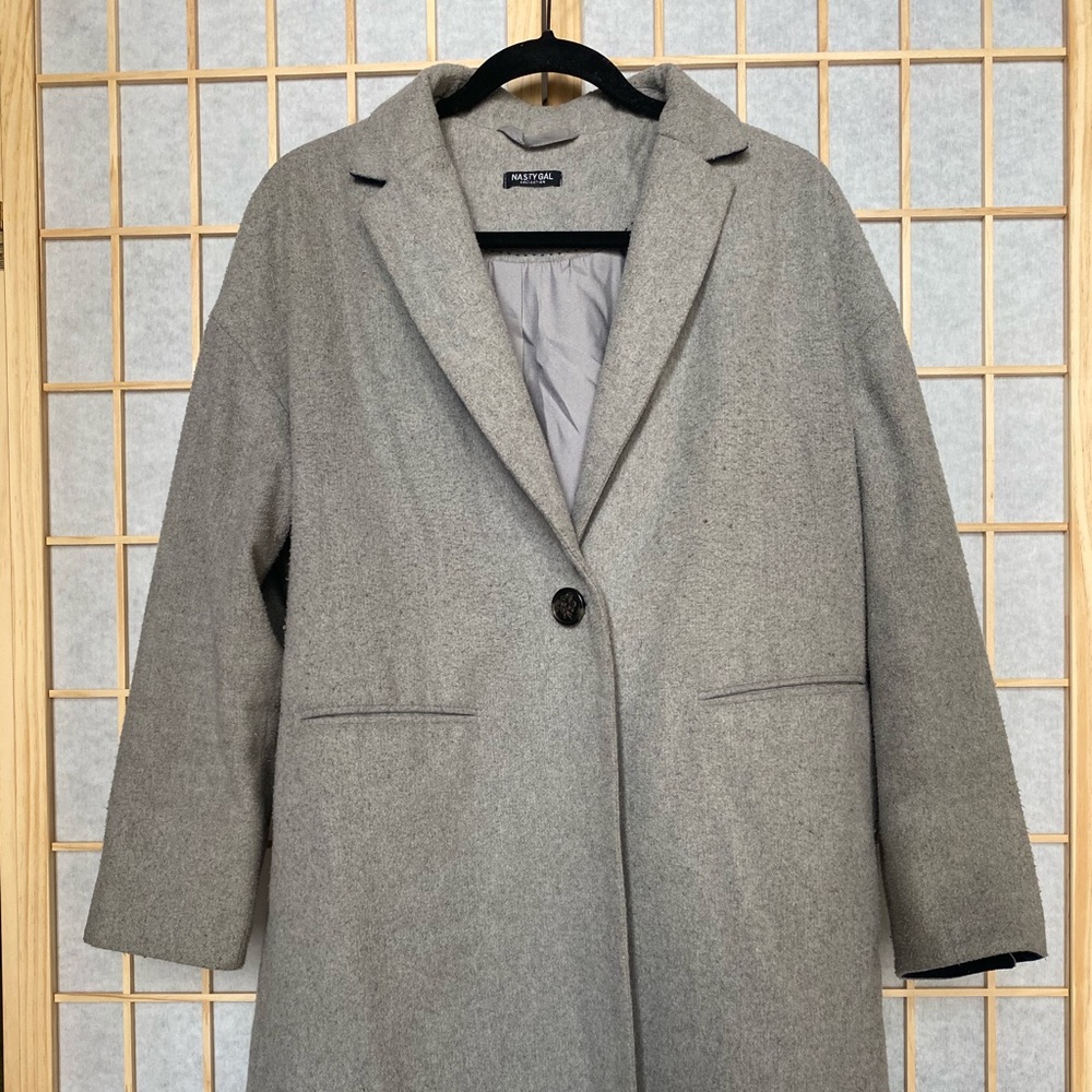Nasty Gal gray coat Medium sized